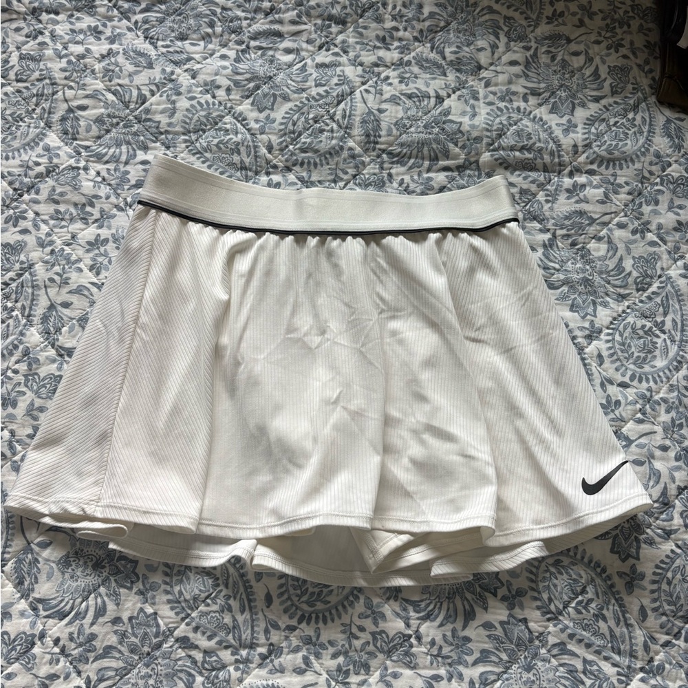 Nike White Athletic Circle Skirt with Built-In Shorts